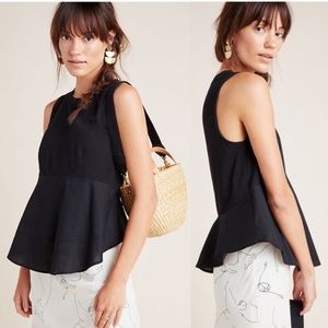 Anthropologie Eri Ali Emmylou Black Sleeveless Top Small